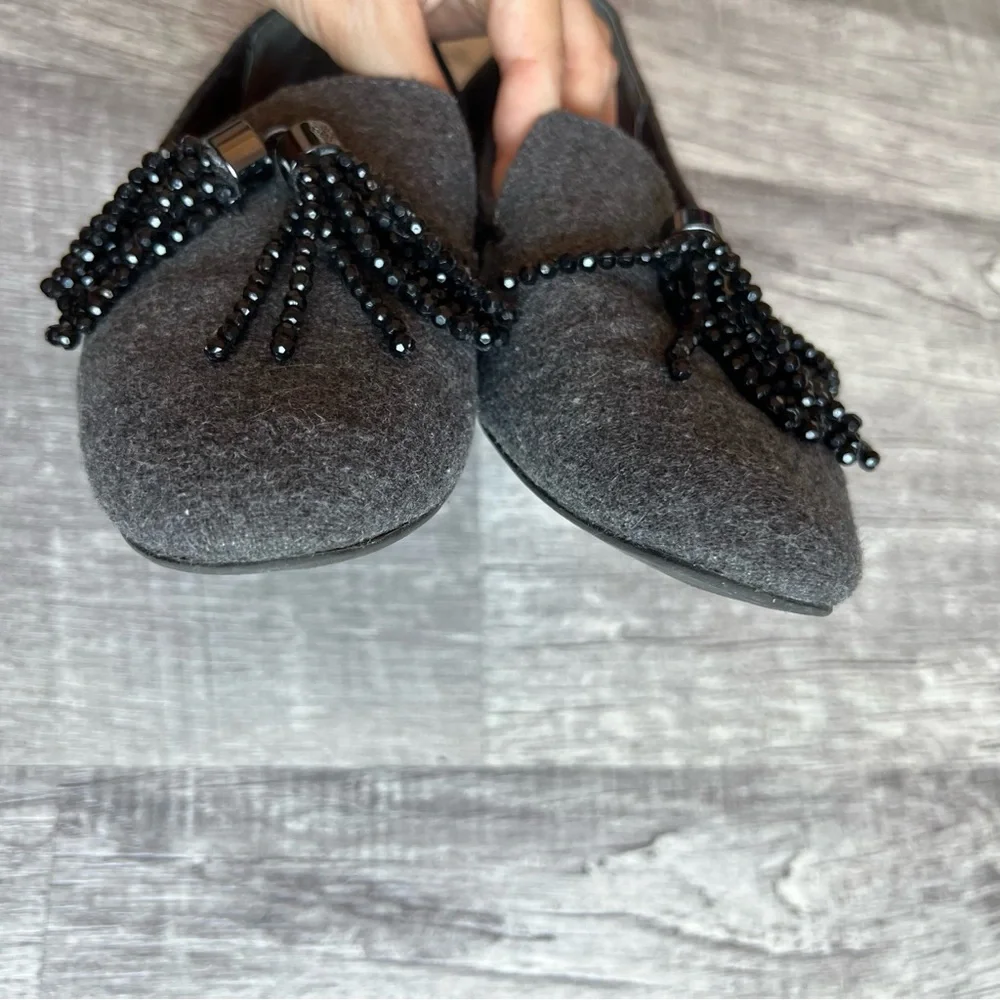 Simply Vera Wang Shoes Women's 7 M Grey Parker Rhinestone Tassel Slip On Loafer